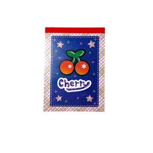 Vintage CruX Cherry Notepad 4 Pattern 80 Sheet Cru X Made In Japan 110mm X 150mm